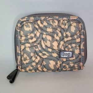 LUG SPLITS COMPACT RFID WALLET Leopard Pearl
